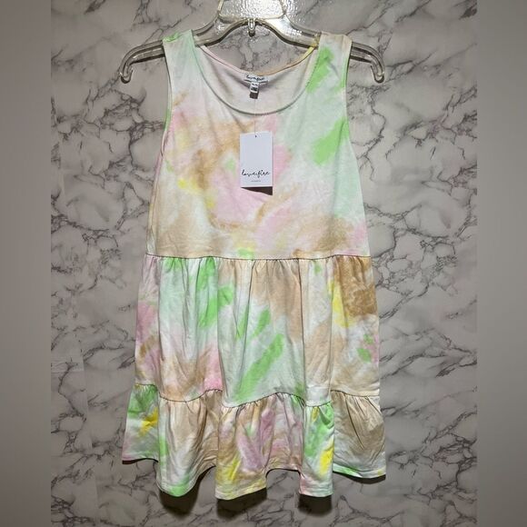 love, Fire Other - Love, Fire NWT Girl's Pastel Tie Die Dress - Size XL